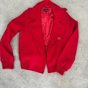 Forever 21 Red short Pea Coat jacket for Women!